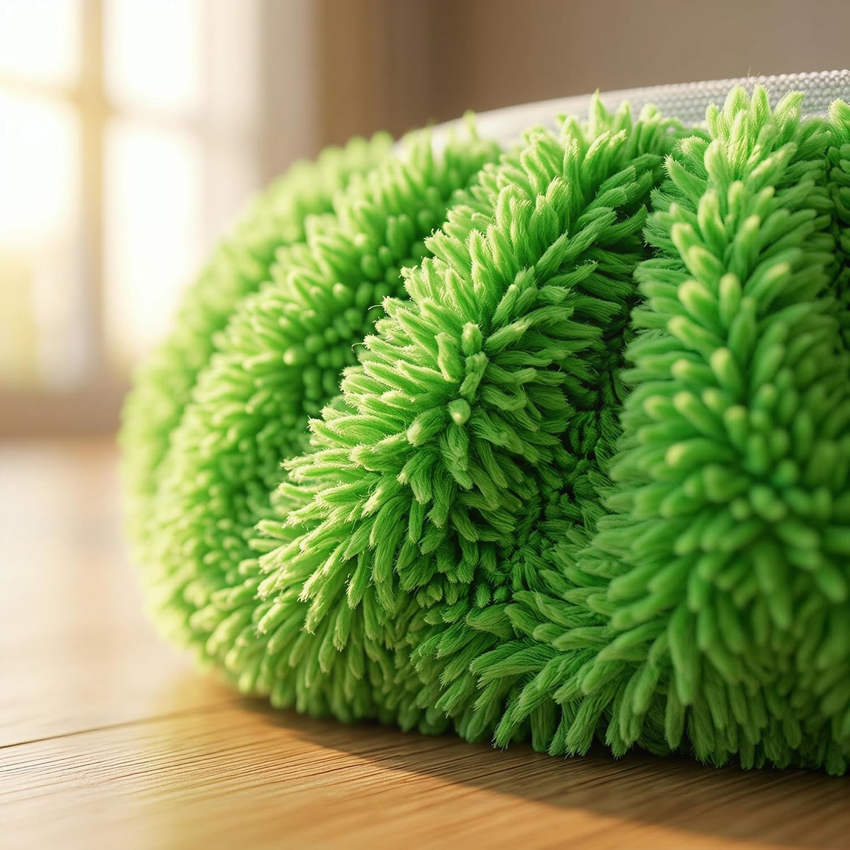 10-Pack Microfiber Mop Pads compatible with Swiffer Sweeper; reusable dry and wet flat mop replacement cloths, suitable for sweeping and mopping hardwood floors.