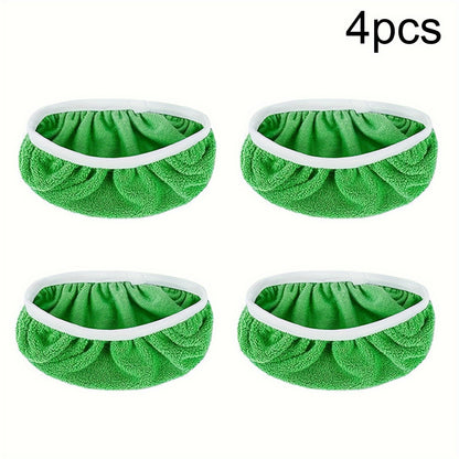 10-Pack Microfiber Mop Pads compatible with Swiffer Sweeper; reusable dry and wet flat mop replacement cloths, suitable for sweeping and mopping hardwood floors.