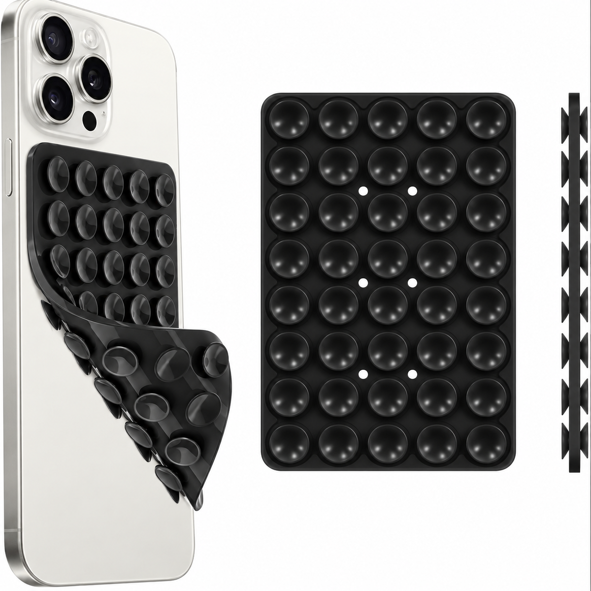 Silicone Suction Cup Phone Case Mount, 1 CountDouble Sided Phone Holder Mount, Hands-Free StrongGrip Holder for Selfies and Videos, Phone Accessories