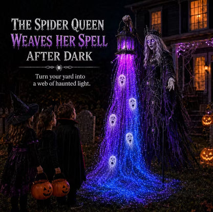 🎃 Turn Your Yard Into A Haunted Halloween Scene | Solar-Powered Animated Garden Lights with Glowing Ghost Effects | Witch, Reaper, Scarecrow & More