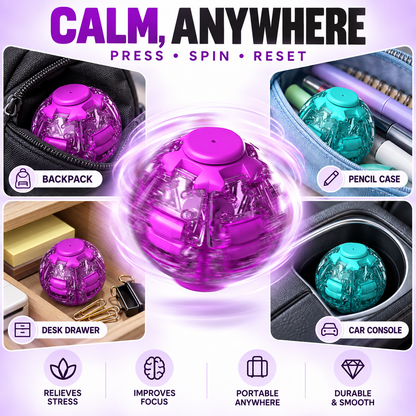Press-to-Spin 3D Printed Fidget Ball Gyro Toy
