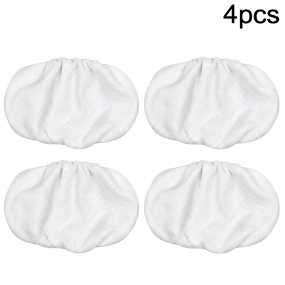 10-Pack Microfiber Mop Pads compatible with Swiffer Sweeper; reusable dry and wet flat mop replacement cloths, suitable for sweeping and mopping hardwood floors.