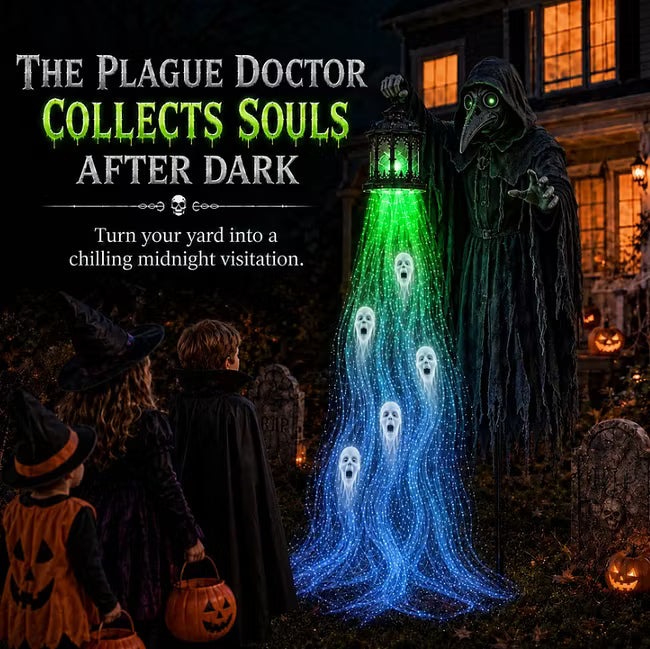 🎃 Turn Your Yard Into A Haunted Halloween Scene | Solar-Powered Animated Garden Lights with Glowing Ghost Effects | Witch, Reaper, Scarecrow & More
