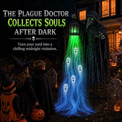 🎃 Turn Your Yard Into A Haunted Halloween Scene | Solar-Powered Animated Garden Lights with Glowing Ghost Effects | Witch, Reaper, Scarecrow & More